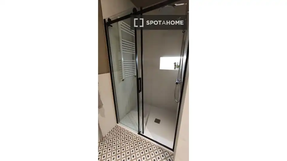 Badezimmer von Wohnungen zur untervermieten in Bilbao  mit Klimaanlage, Terrasse und Möbliert