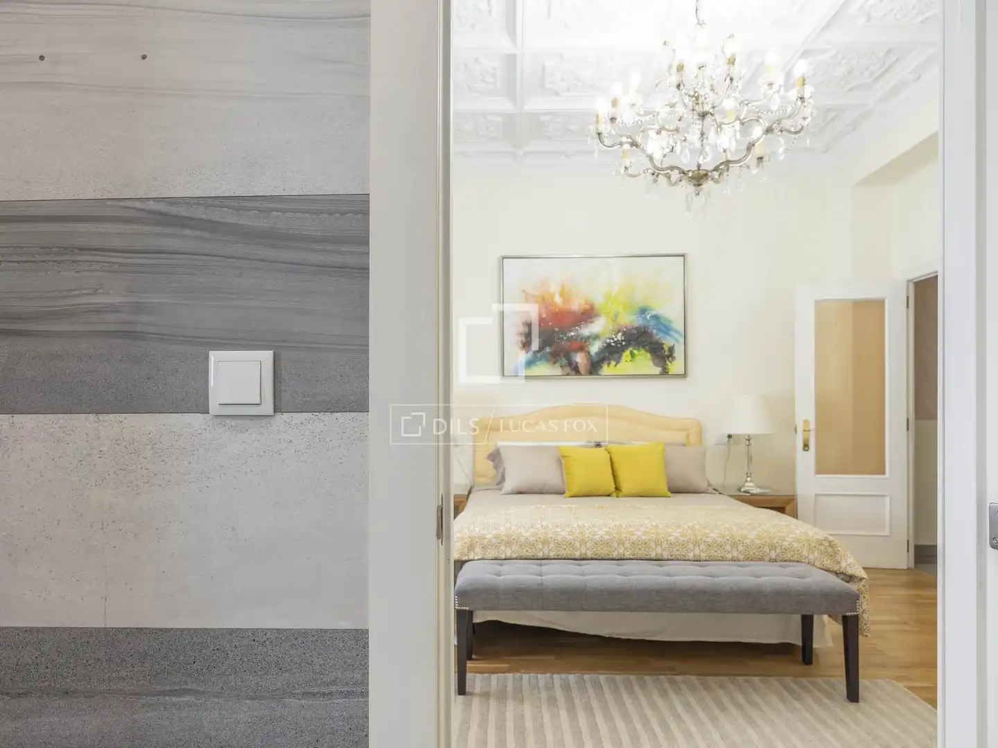 Bedroom of Flat for rent in Valencia  with Air Conditioner, Parquet flooring and Furnished