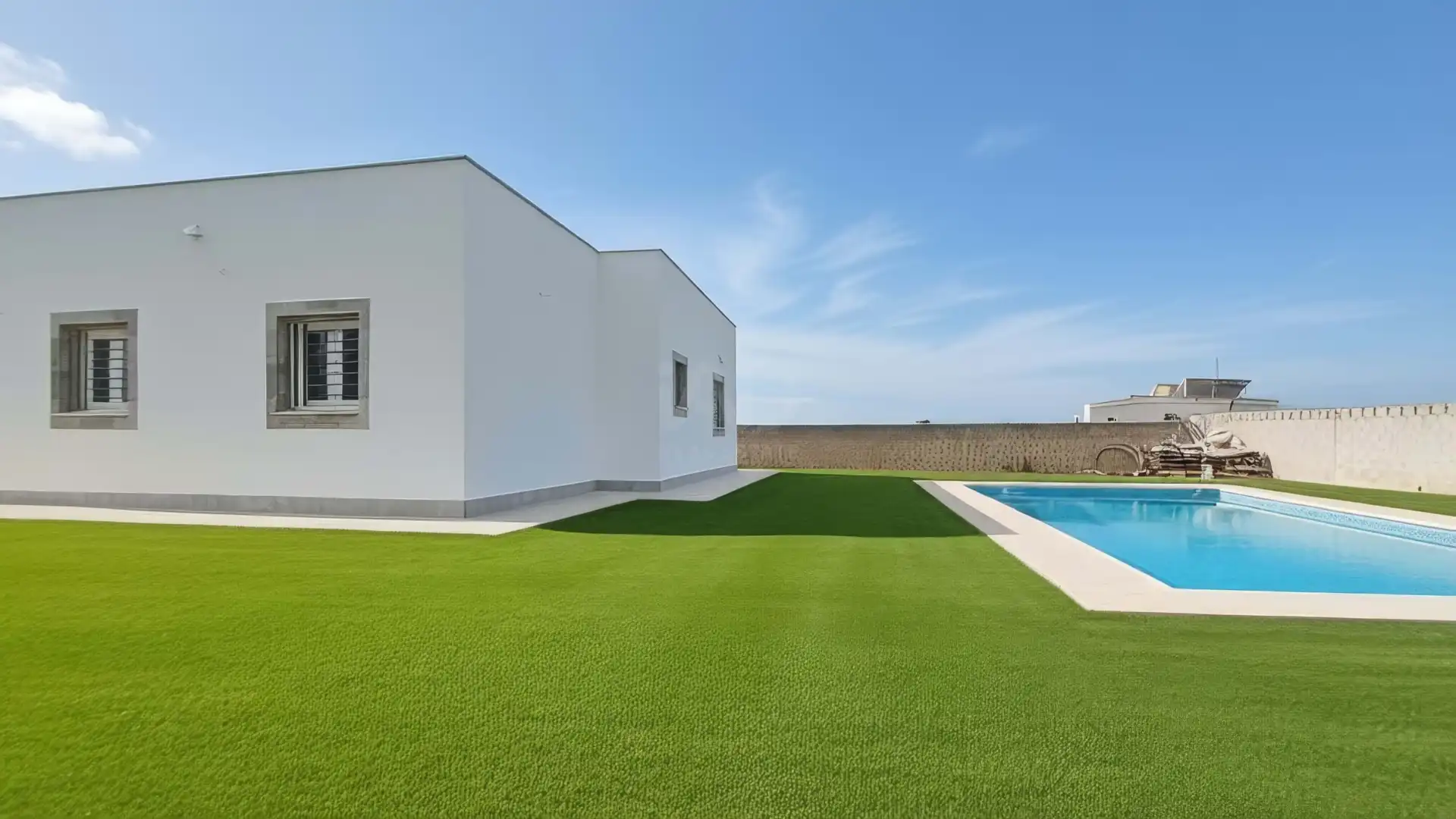 Vista exterior de Casa o xalet en venda en Chiclana de la Frontera amb Calefacció, Terrassa i Piscina