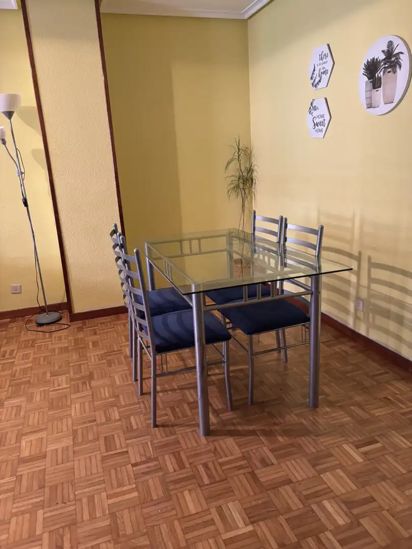 Dining room of Flat for rent in  Logroño  with Heating, Parquet flooring and Terrace