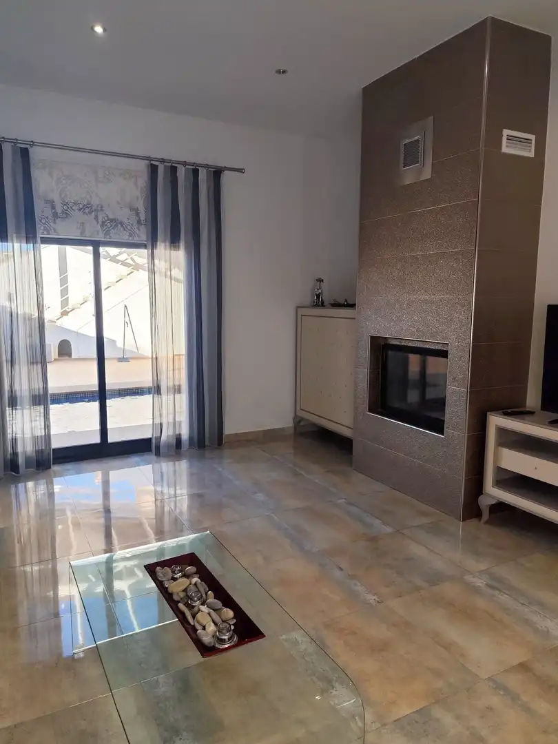Sala d'estar de Casa o xalet de lloguer en Pilar de la Horadada amb Aire condicionat, Calefacció i Jardí privat