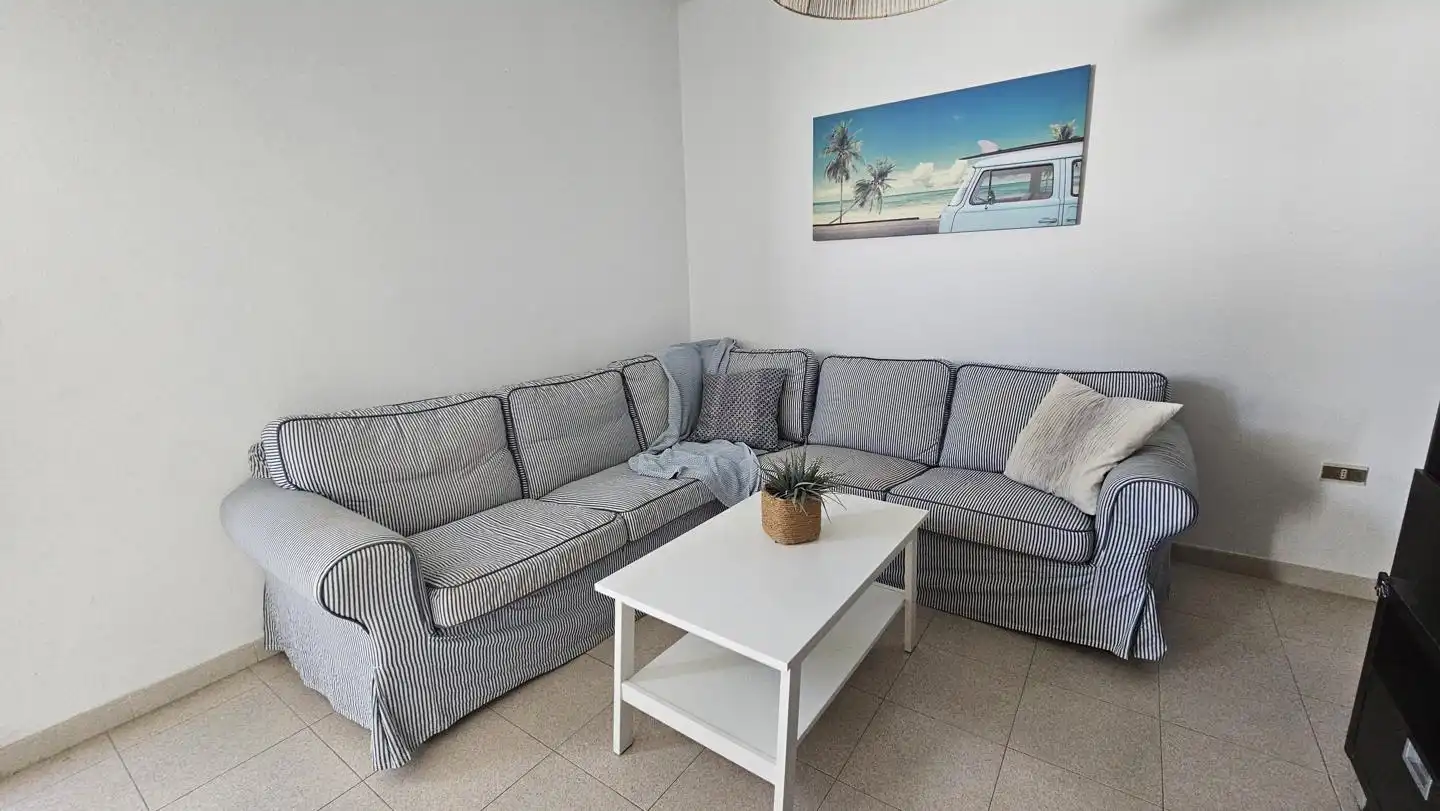 Living room of Flat for rent in San Bartolomé de Tirajana  with Air Conditioner, Terrace and Furnished