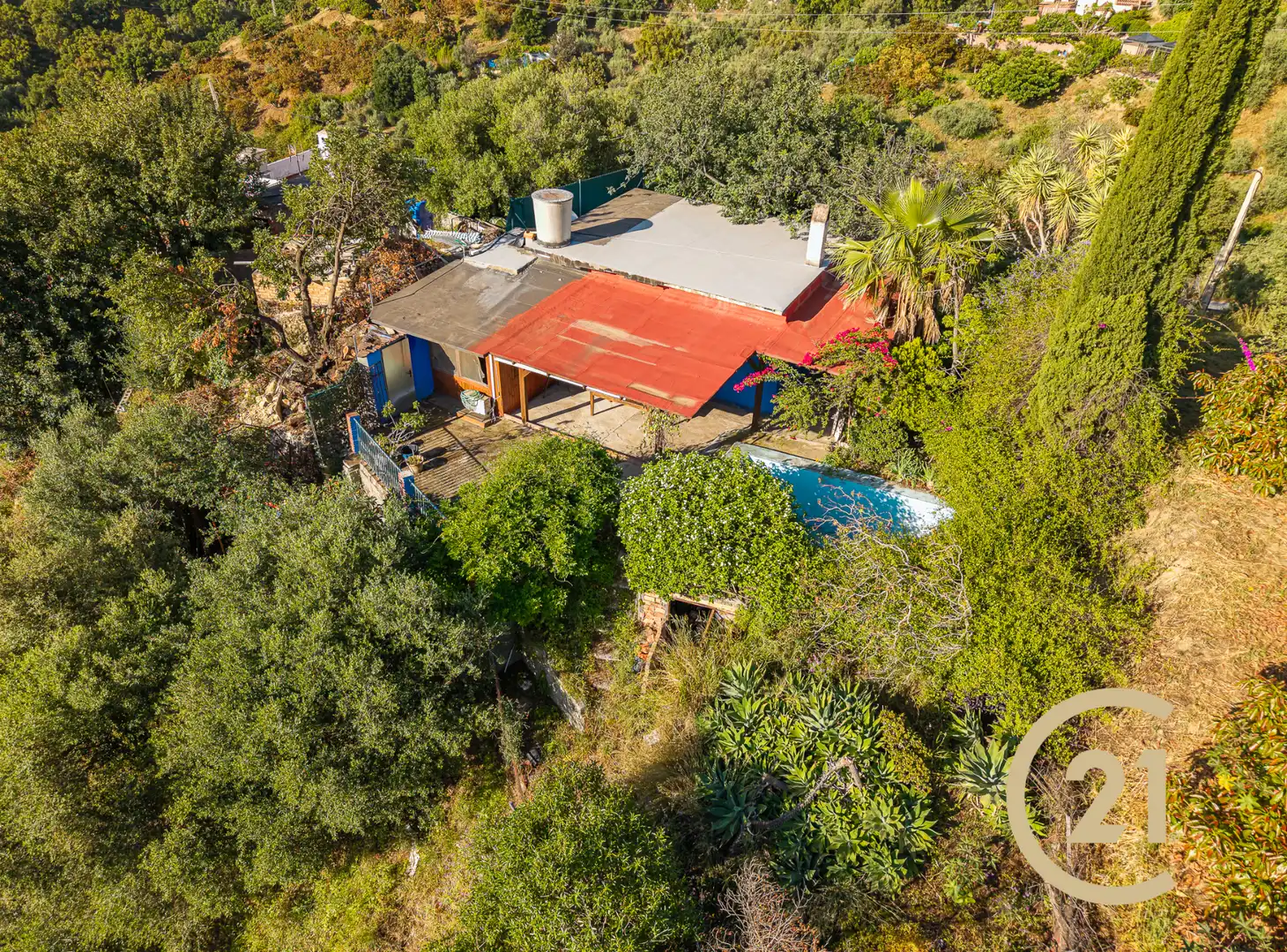 Vista exterior de Finca rústica en venta en Ojén con Jardín privado, Terraza y Piscina