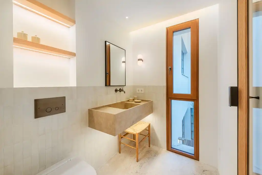 Badezimmer von Country house zum Verkauf in Felanitx mit Klimaanlage, Heizung und Terrasse