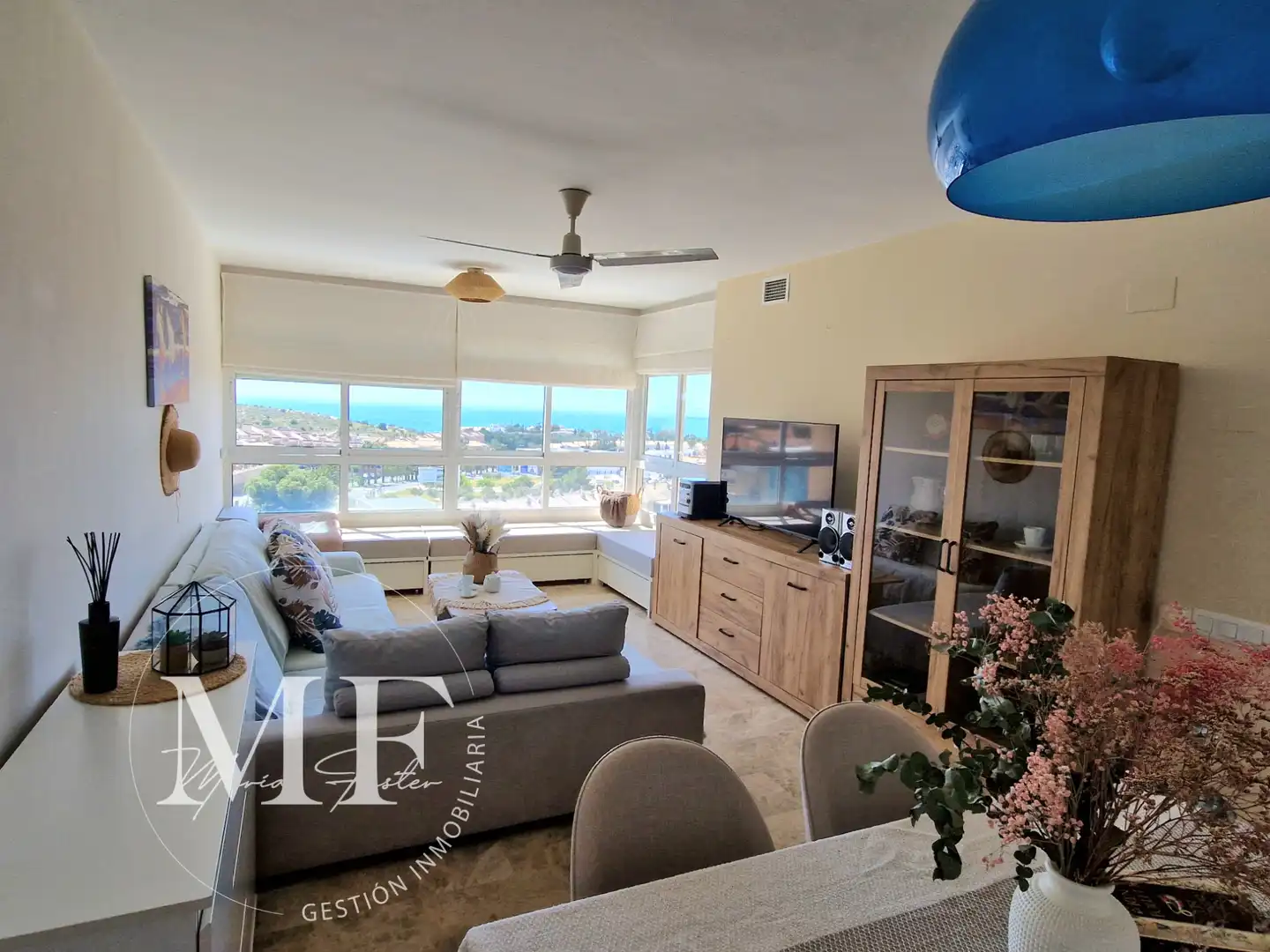 Wohnzimmer von Wohnung zum Verkauf in Alicante / Alacant mit Klimaanlage, Heizung und Terrasse
