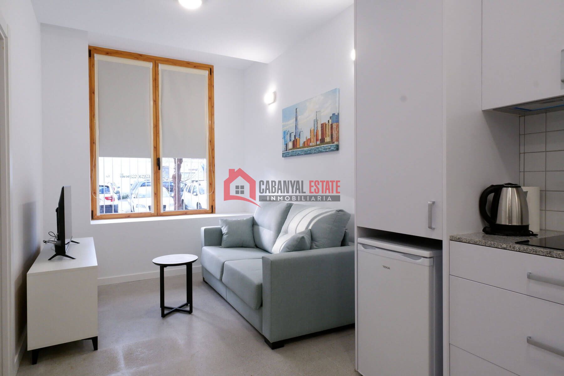 Living room of Flat to rent in  Valencia Capital  with Air Conditioner and Furnished