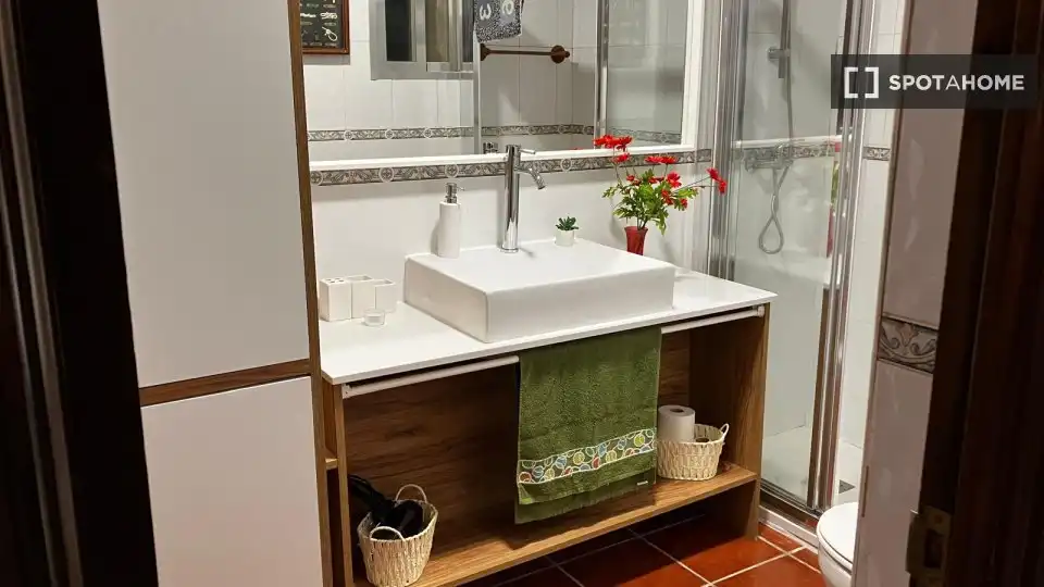 Bany de Apartament per a compartir en Madrid amb Aire condicionat, Calefacció i Terrassa