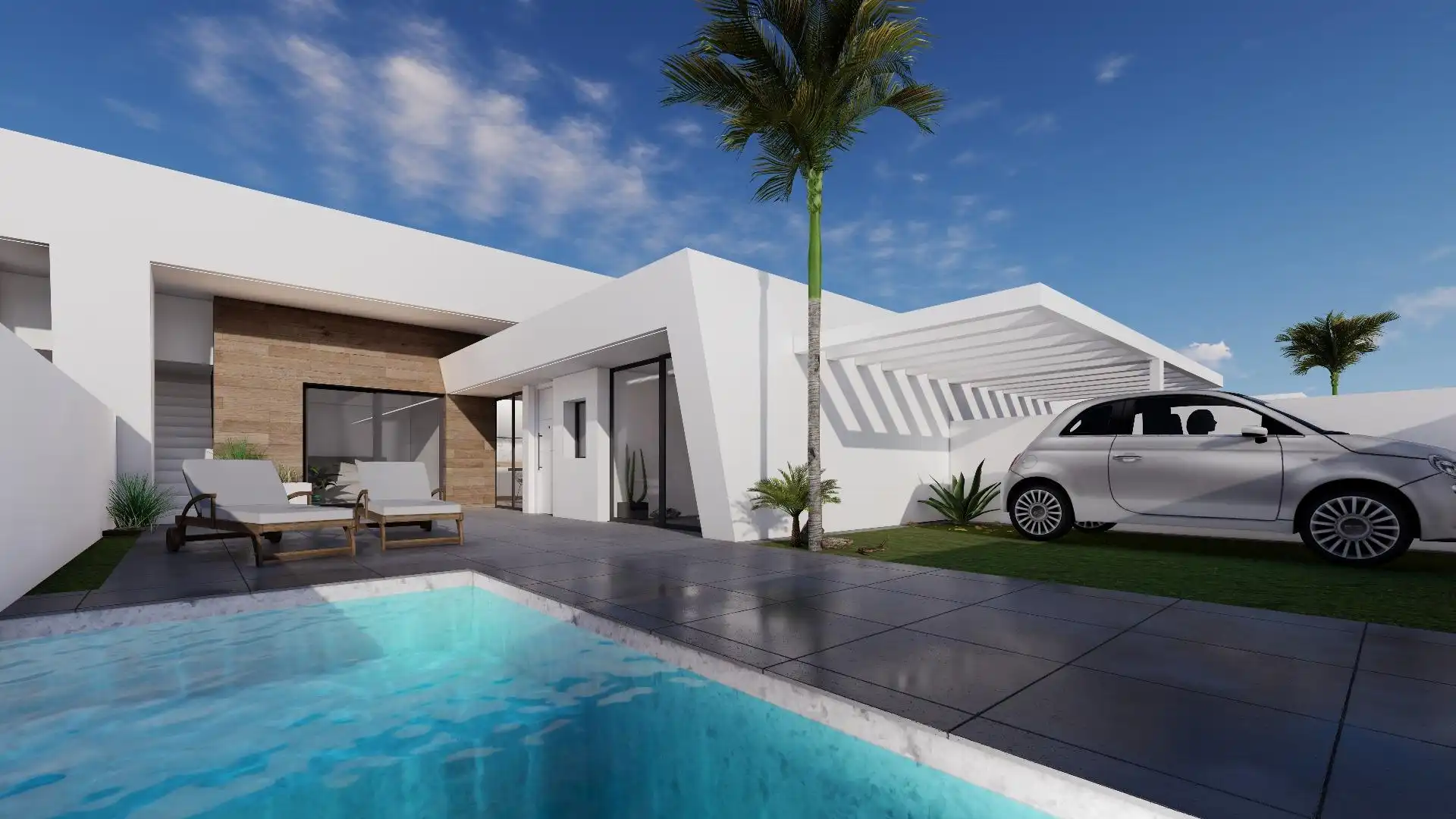 Vista exterior de Casa o xalet en venda en Alhama de Murcia amb Jardí privat, Terrassa i Traster