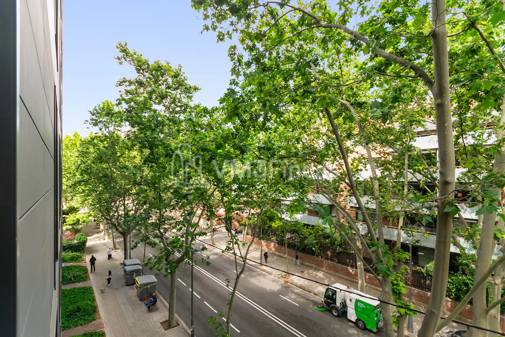 Außenansicht von Wohnung zur Miete in Barcelona mit Klimaanlage, Heizung und Parkett
