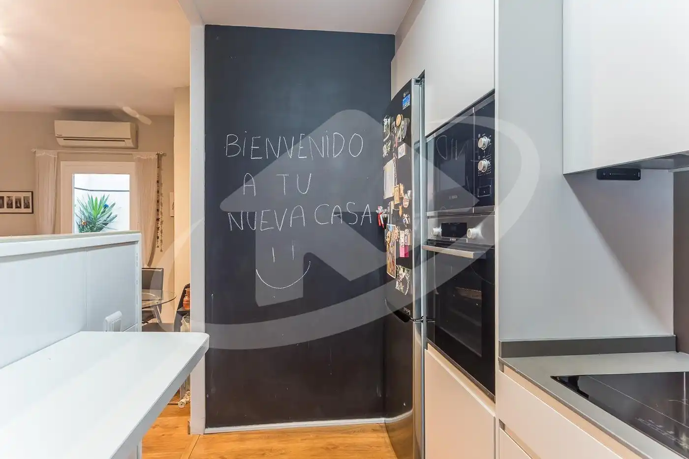 Küche von Wohnung zum Verkauf in Sabadell mit Parkett, Terrasse und Abstellraum