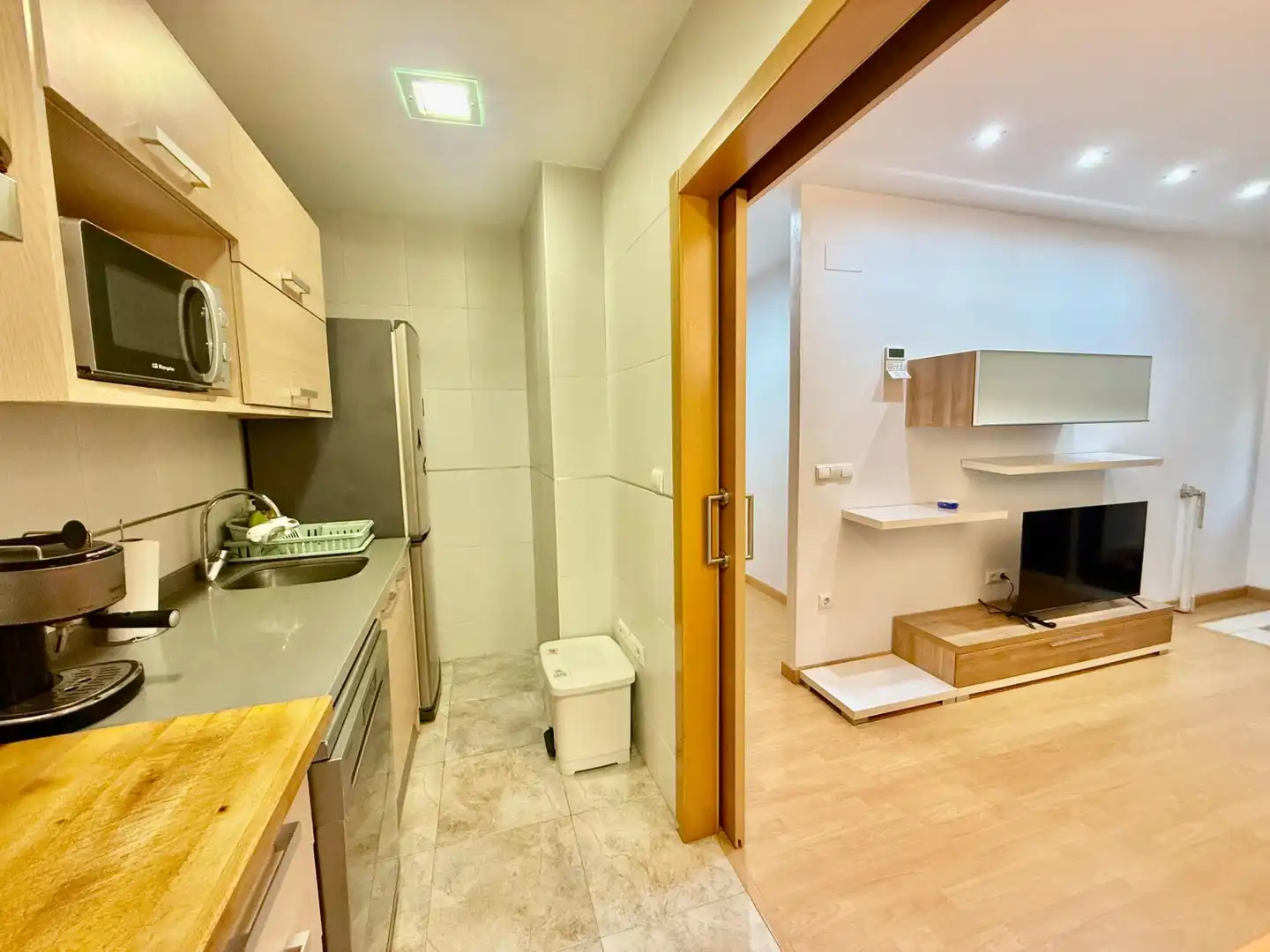 Cuina de Pis de lloguer en Elche / Elx amb Aire condicionat, Parquet i Moblat