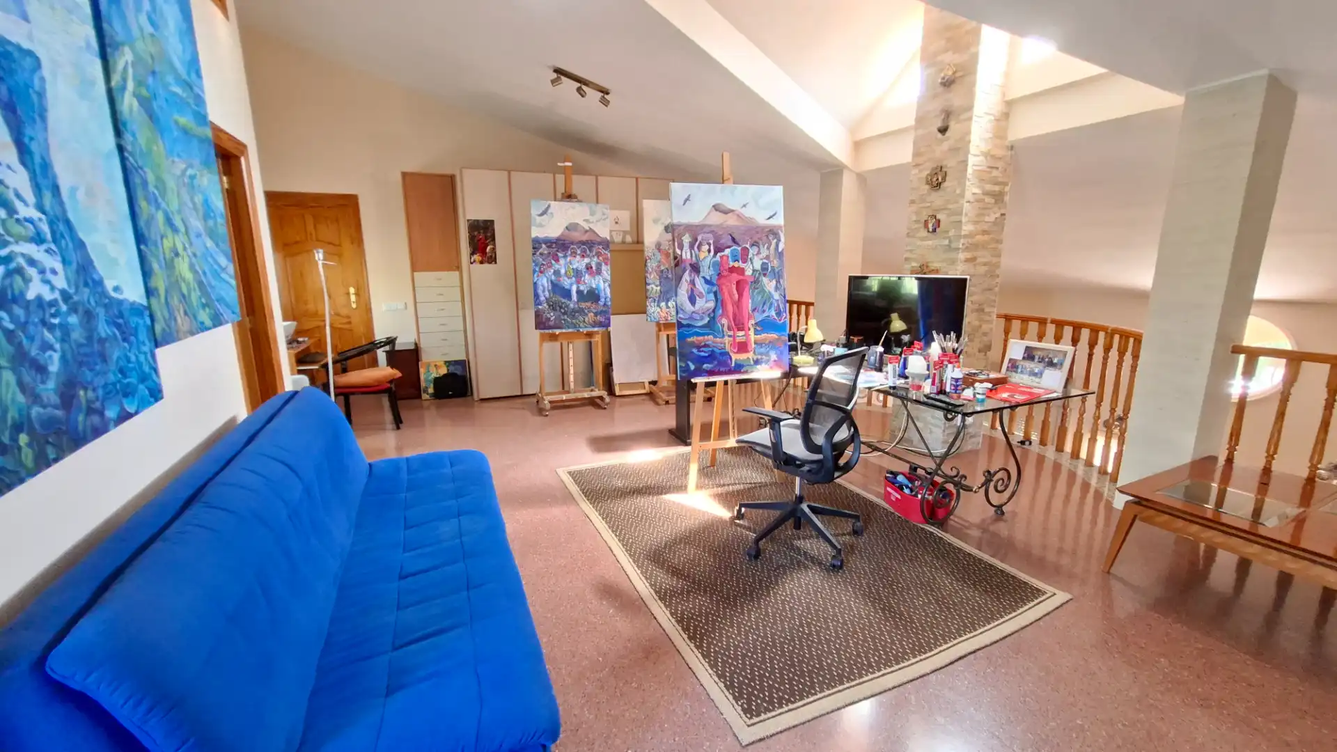 Sala d'estar de Casa o xalet en venda en Alicante / Alacant amb Aire condicionat, Calefacció i Jardí privat