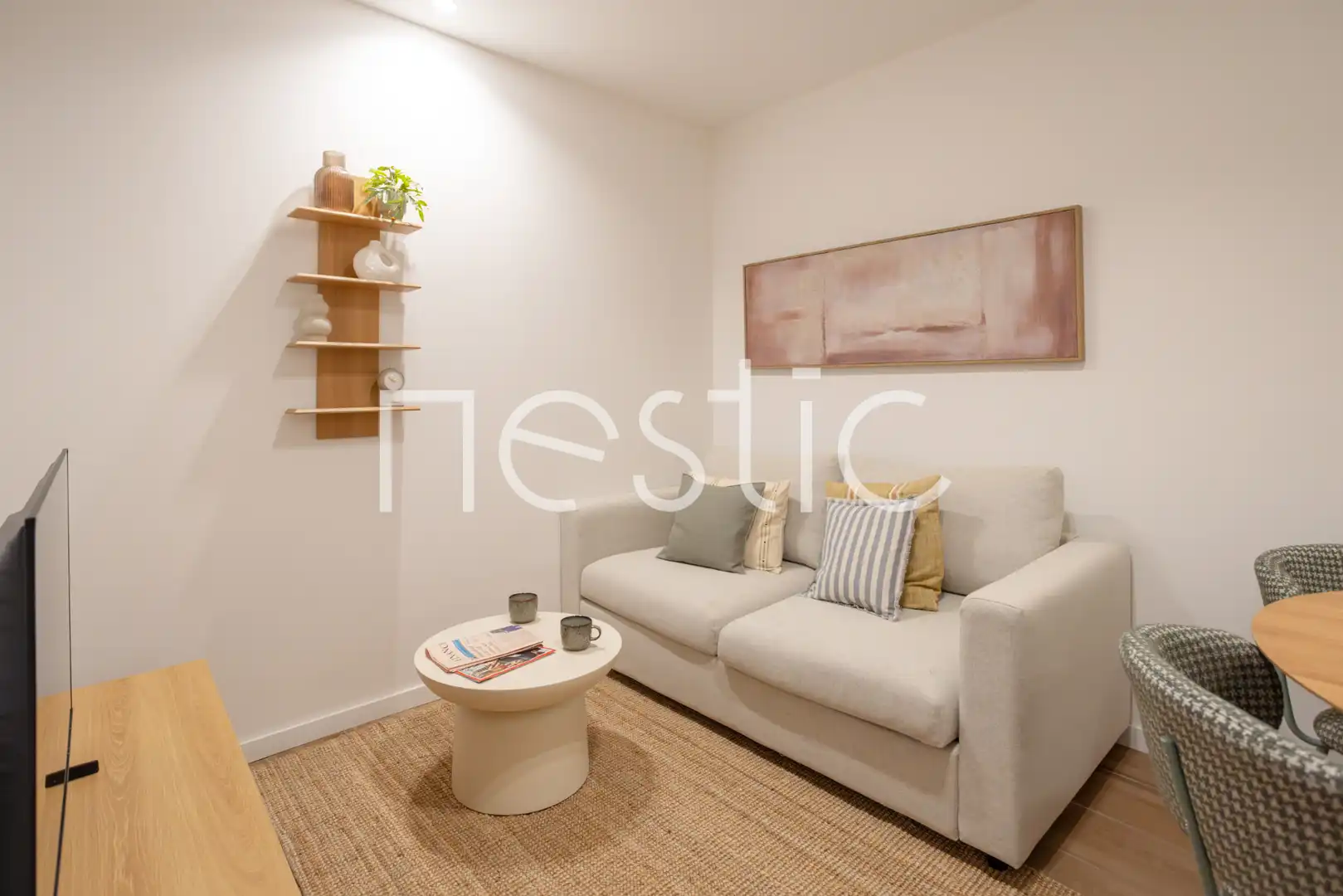 Sala d'estar de Apartament de lloguer en Madrid amb Aire condicionat, Calefacció i Moblat