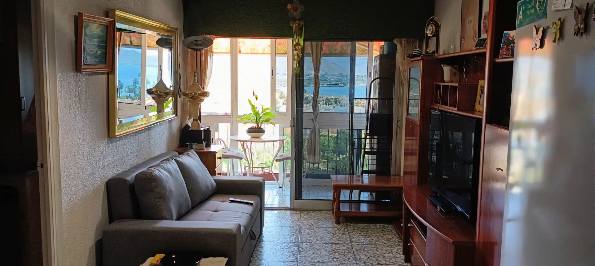Sala de estar de Apartamento en venta en Mazarrón con Calefacción, Amueblado y Horno