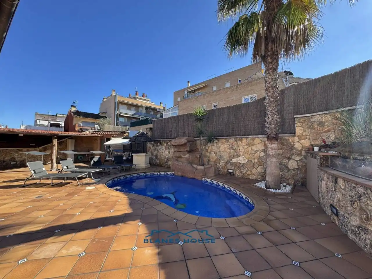 Piscina de Casa o xalet en venda en Blanes amb Aire condicionat, Calefacció i Jardí privat