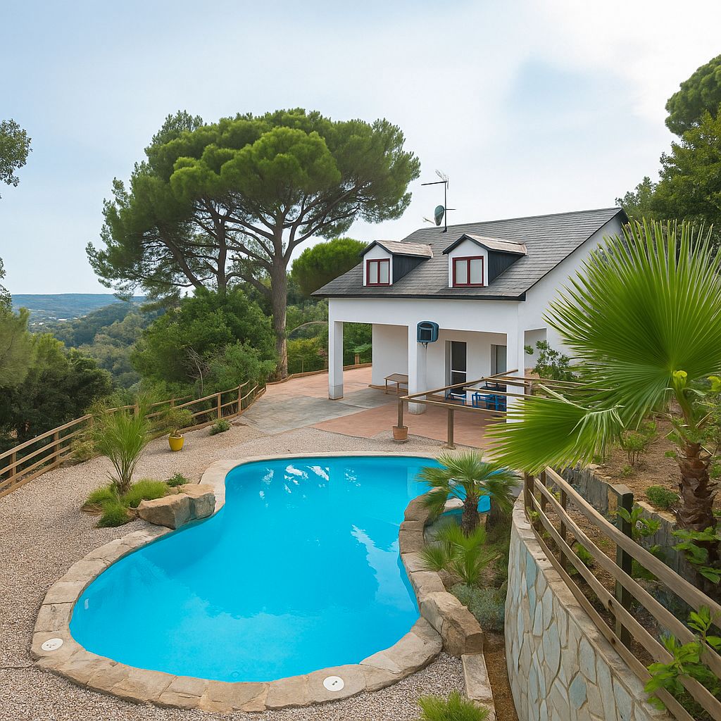 Piscina de Casa o xalet en venda en Sant Cebrià de Vallalta amb Aire condicionat, Calefacció i Jardí privat