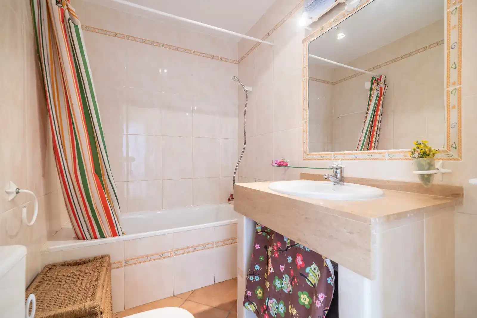 Badezimmer von Wohnung zur Miete in Níjar mit Klimaanlage, Privatgarten und Möbliert