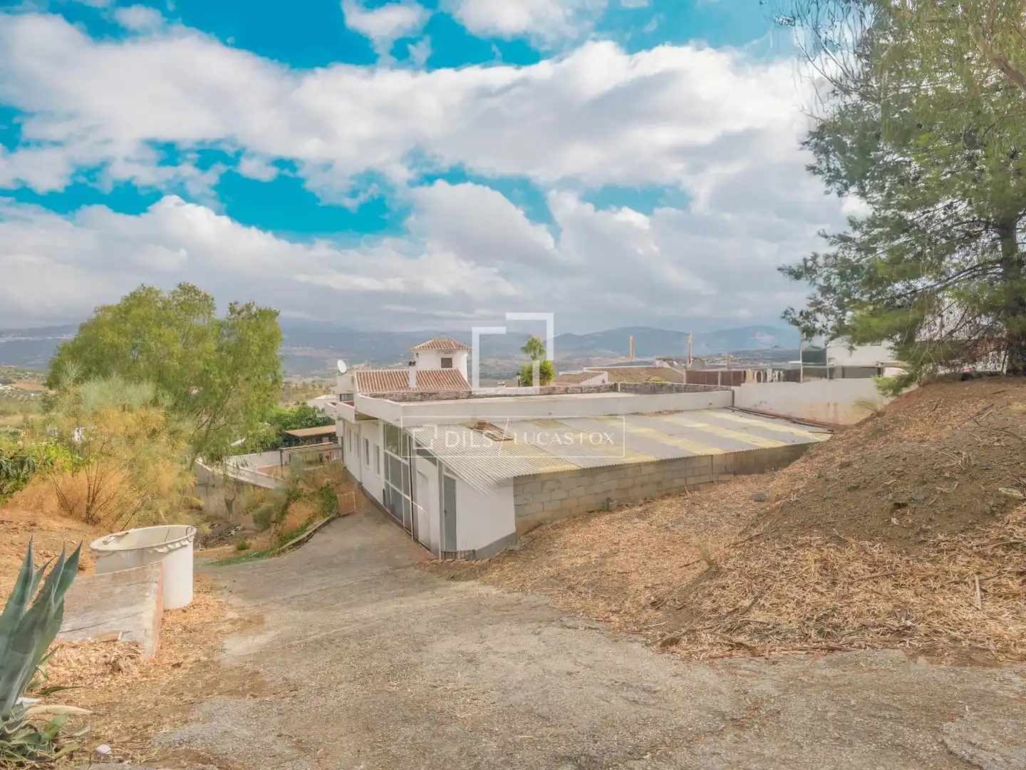 Vista exterior de Finca rústica en venda en Viñuela amb Jardí privat i Piscina