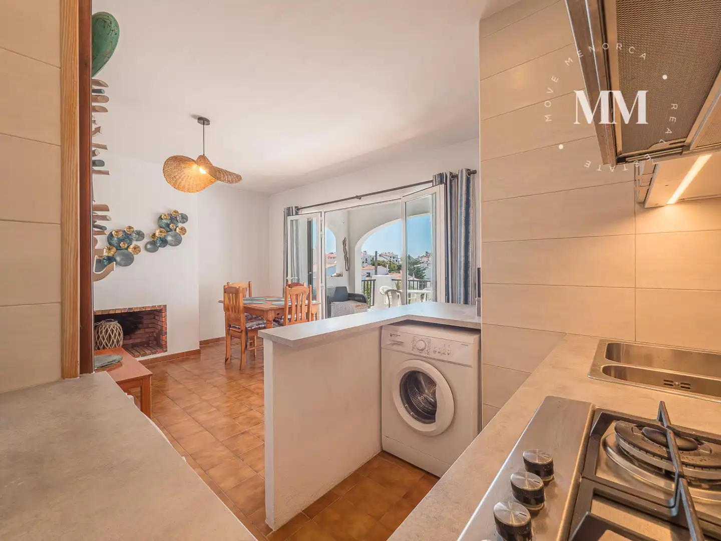 Kitchen of Apartments for sale in Alaior  with Terrace, Furnished and Community pool