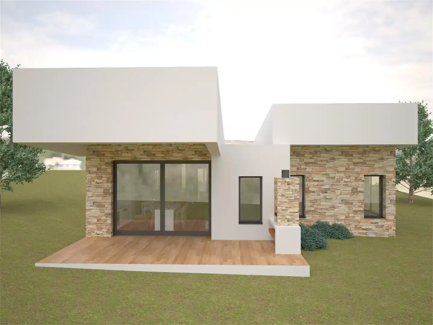Exterior view of Houses for sale in Gijón   with Air Conditioner, Private garden and Parquet flooring