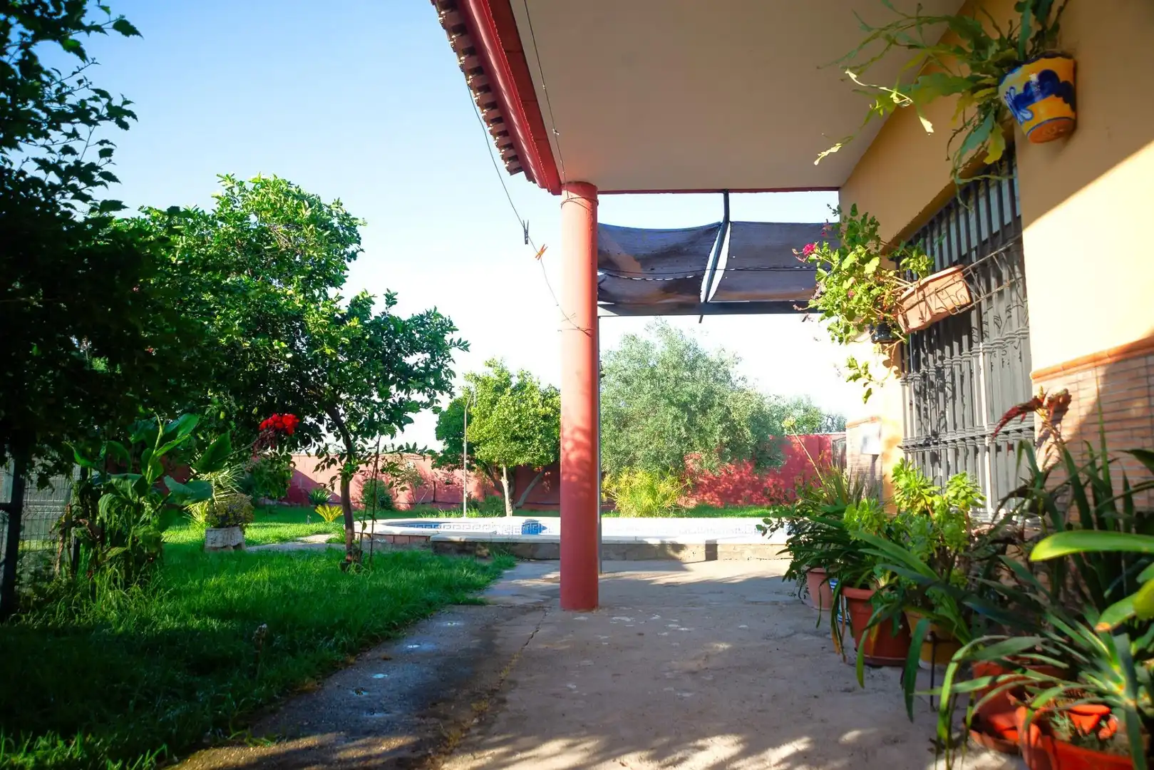 Terraza de Casa o chalet en venta en Pilas con Jardín privado y Piscina
