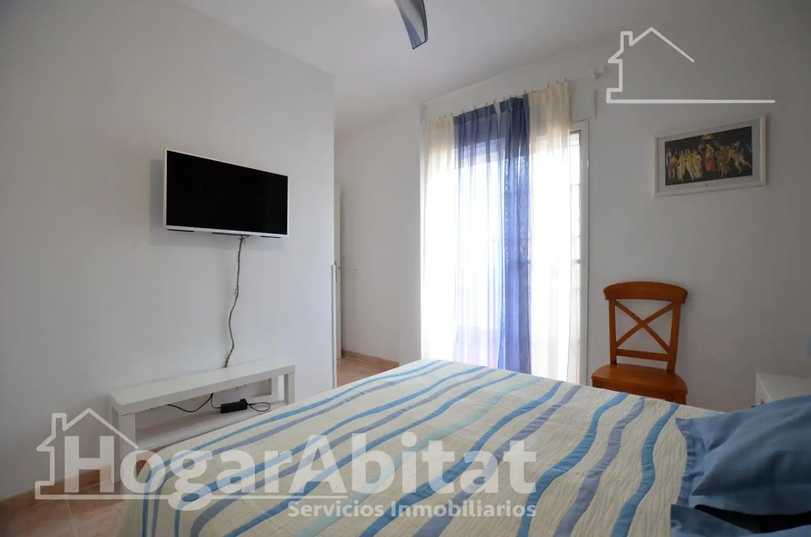 Schlafzimmer von Einfamilien-Reihenhaus zum Verkauf in Cullera mit Privatgarten, Terrasse und Abstellraum