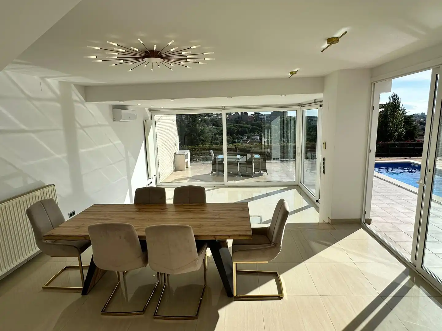 Dining room of Houses for rent in Calonge i Sant Antoni  with Air Conditioner, Heating and Private garden