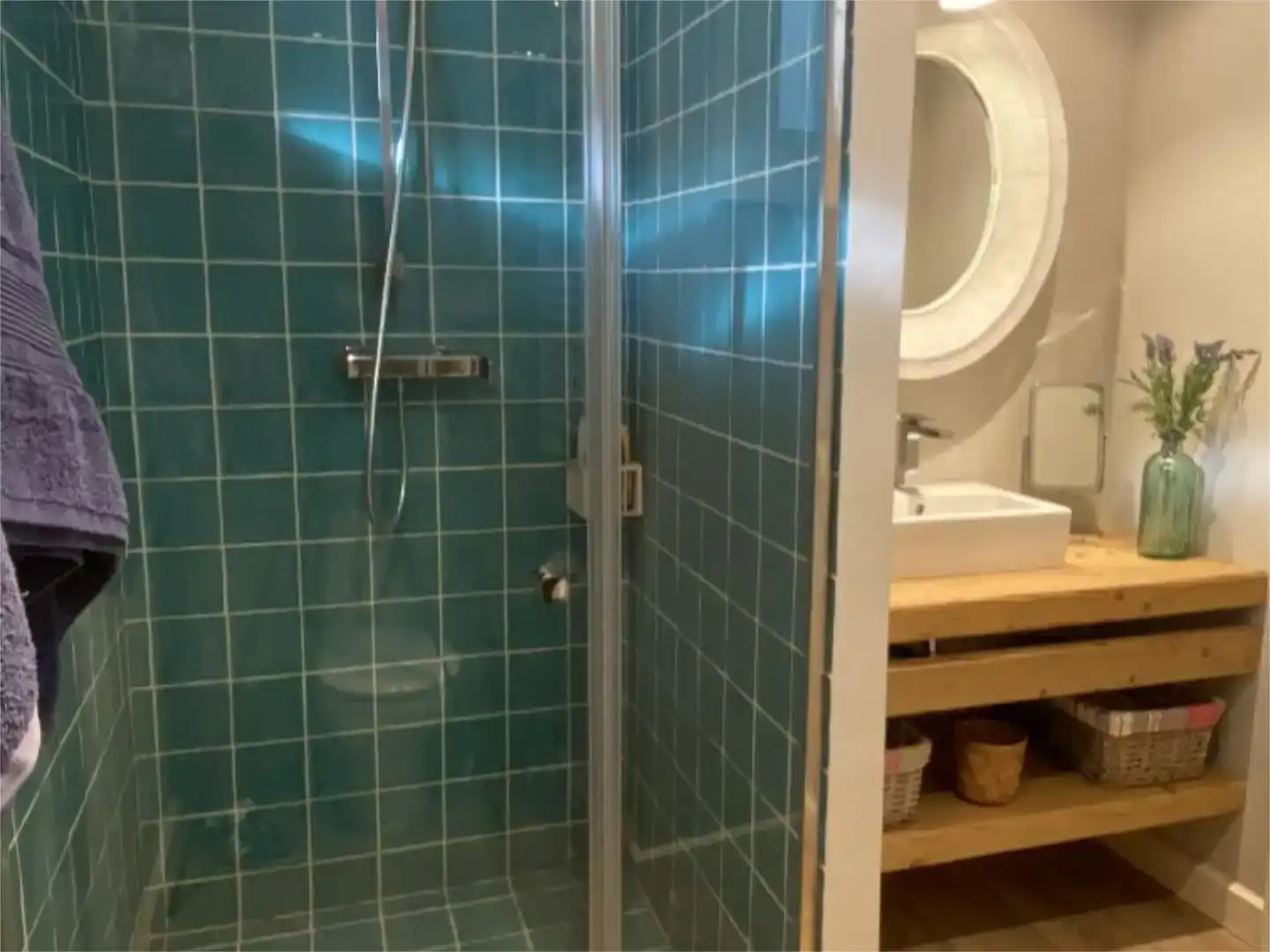 Badezimmer von Wohnung zur Miete in Sitges mit Klimaanlage, Schwimmbad und Balkon