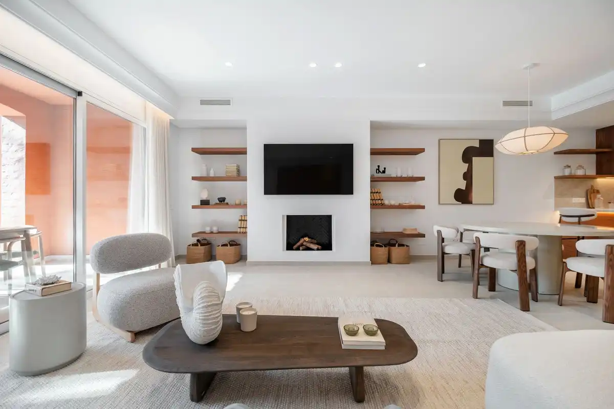 Sala d'estar de Casa o xalet de lloguer en Marbella amb Aire condicionat, Jardí privat i Piscina