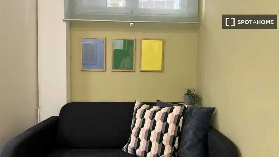 Sala d'estar de Apartament per a compartir en Madrid amb Aire condicionat, Calefacció i Terrassa