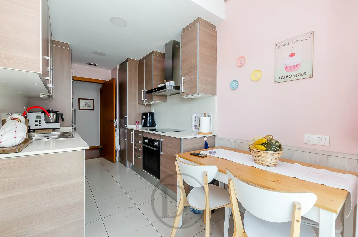 Küche von Wohnung zum Verkauf in Esplugues de Llobregat mit Klimaanlage, Terrasse und Balkon