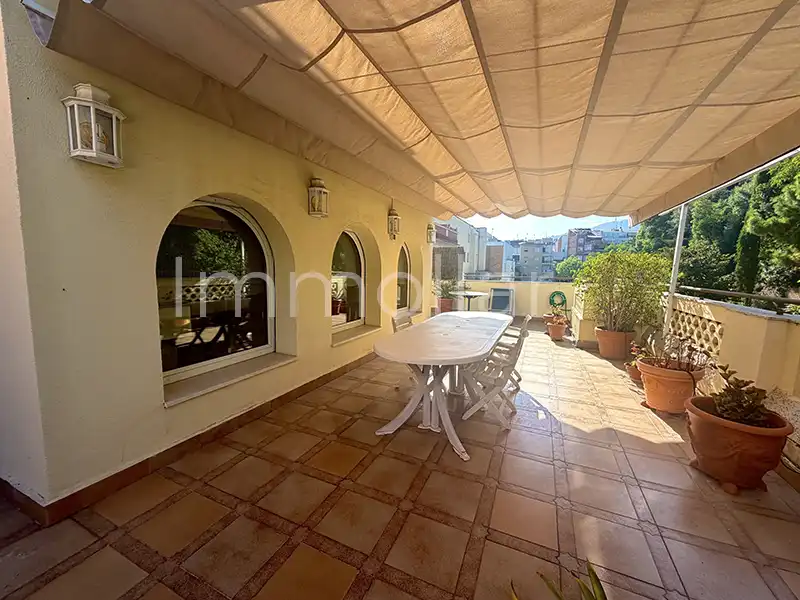 Terrace of Attic for rent in Barcelona  with Air Conditioner, Heating and Parquet flooring