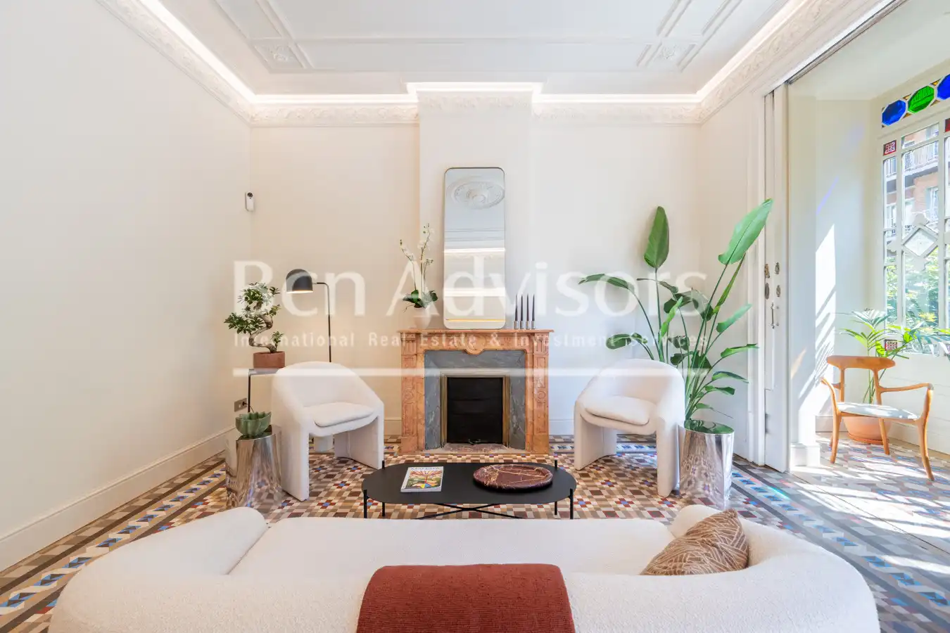 Sala d'estar de Apartament en venda en Barcelona amb Aire condicionat, Calefacció i Terrassa