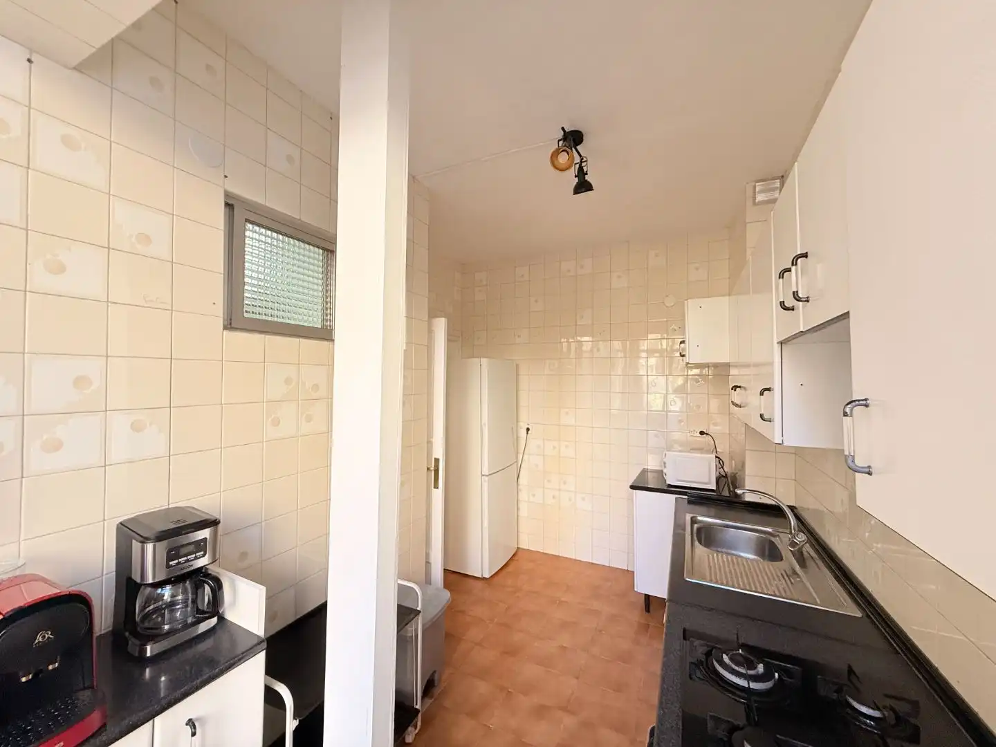 Kitchen of Flat for sale in  Madrid Capital  with Air Conditioner, Terrace and Balcony