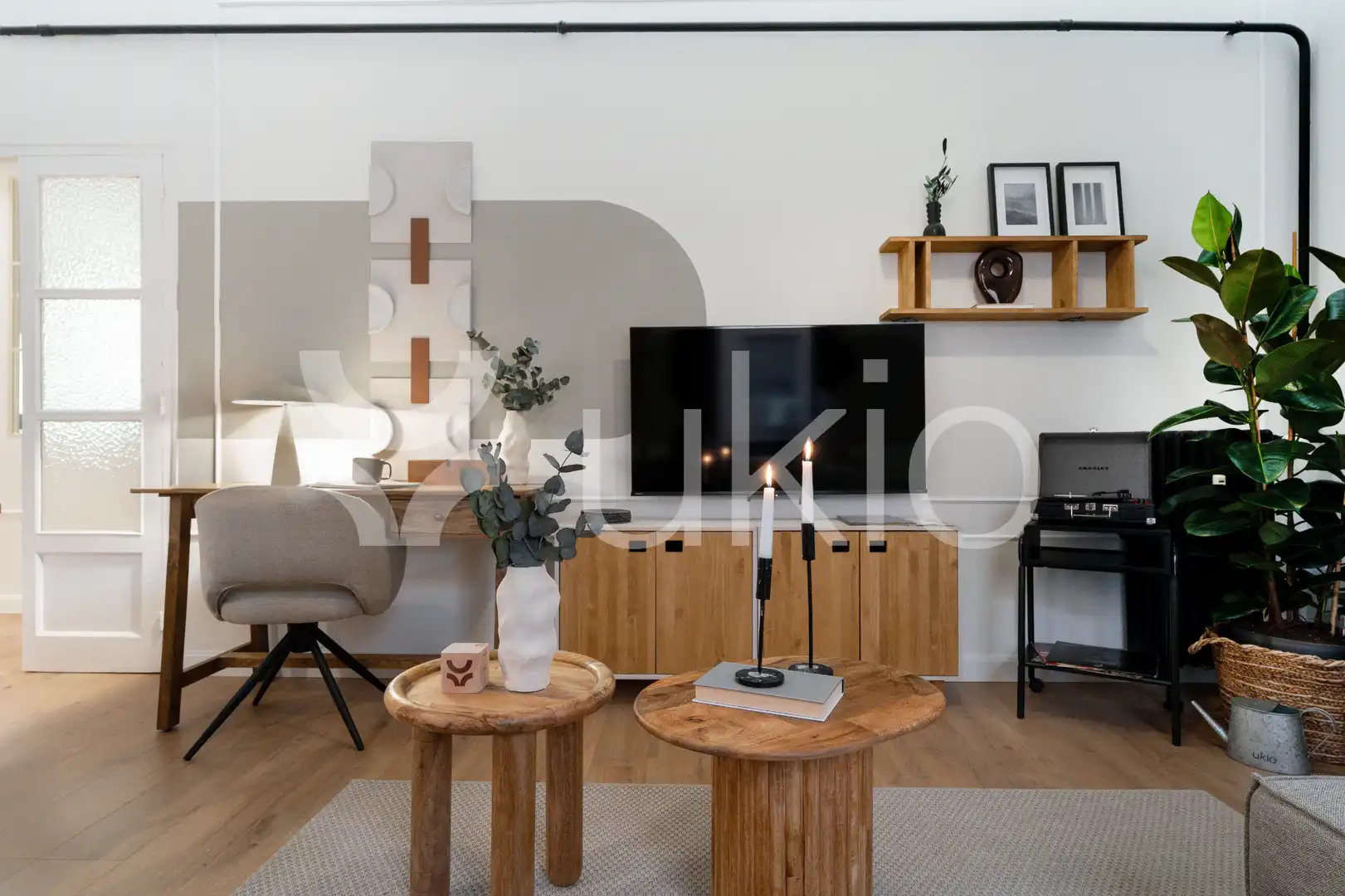 Sala d'estar de Apartament de lloguer en Madrid amb Aire condicionat, Calefacció i Moblat
