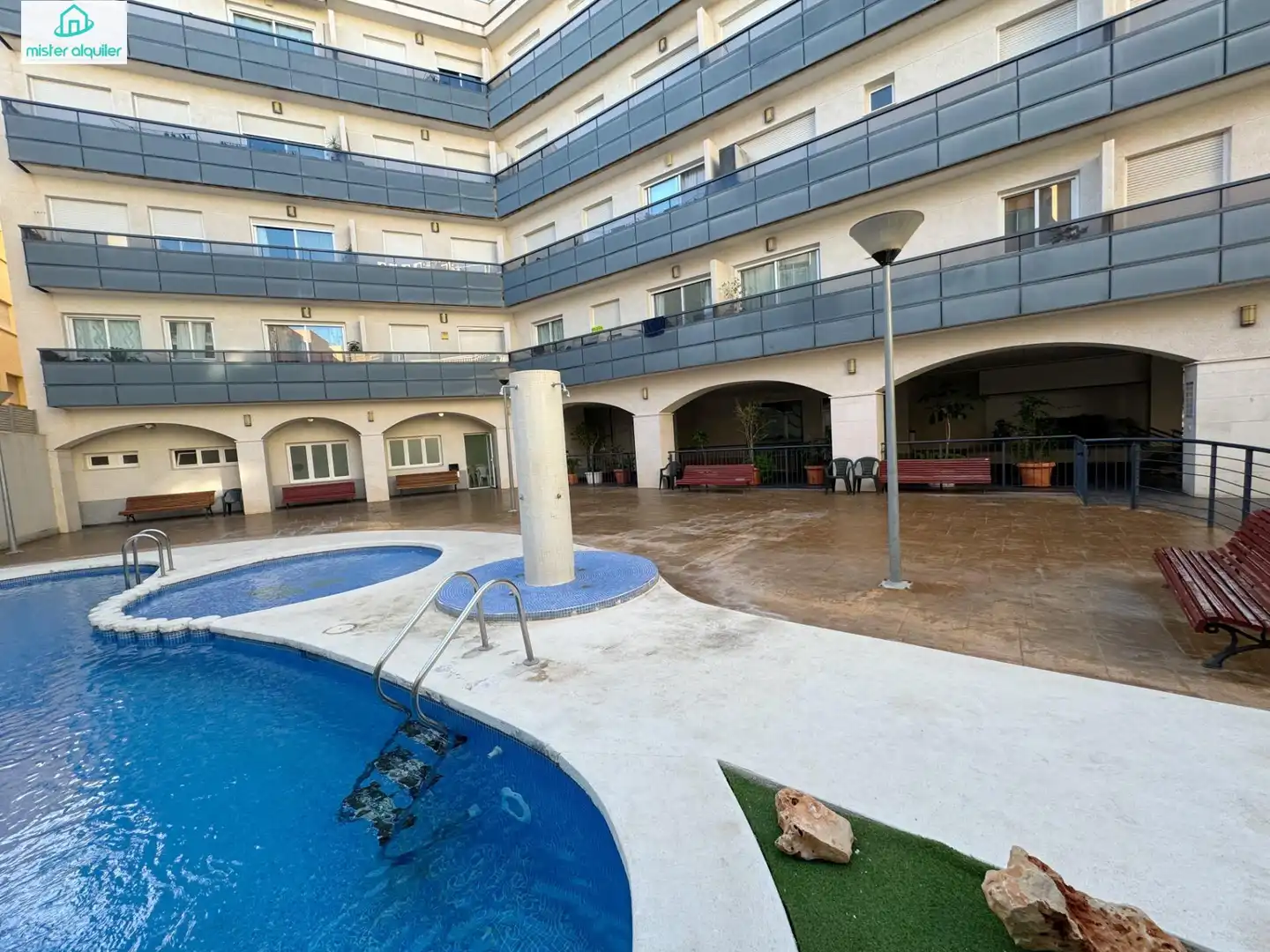 Swimming pool of Apartments for rent in El Campello  with Air Conditioner, Private garden and Terrace