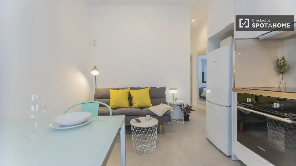 Wohnzimmer von Wohnung zur Miete in Valencia mit Klimaanlage, Heizung und Möbliert