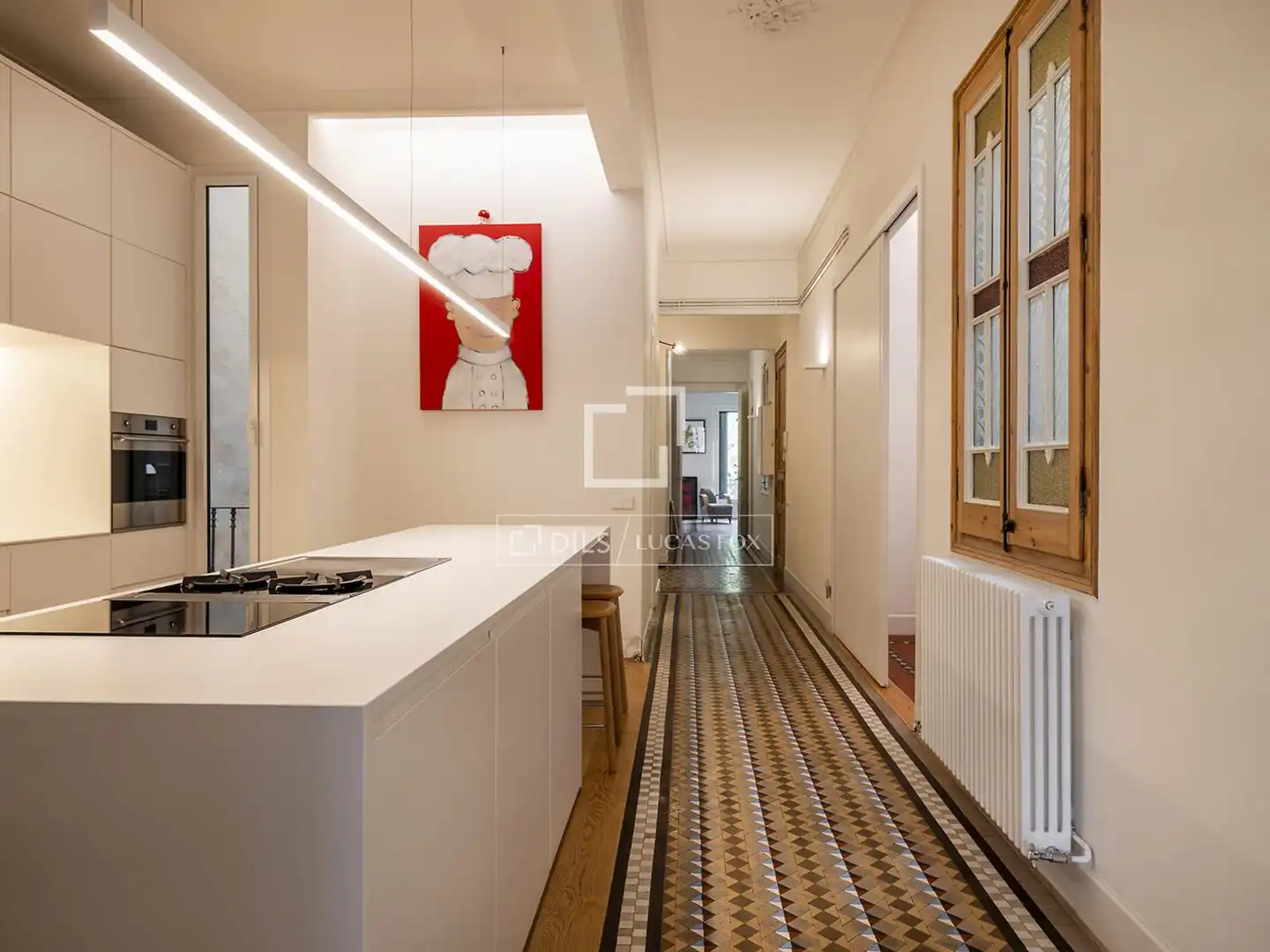 Cocina de Piso de alquiler en Barcelona con Aire acondicionado, Calefacción y Amueblado