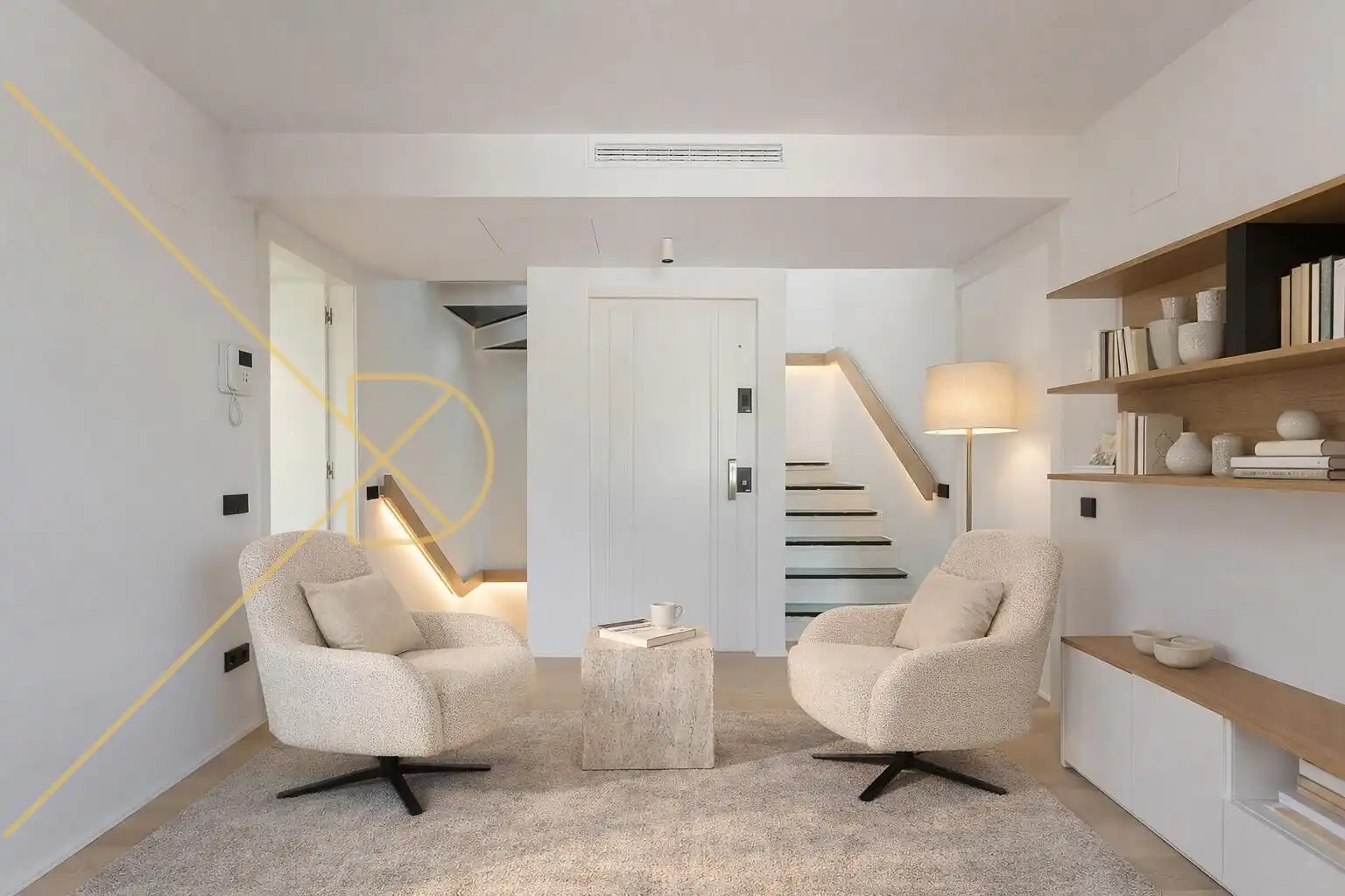 Sala d'estar de Casa o xalet en venda en Barcelona amb Aire condicionat, Calefacció i Parquet