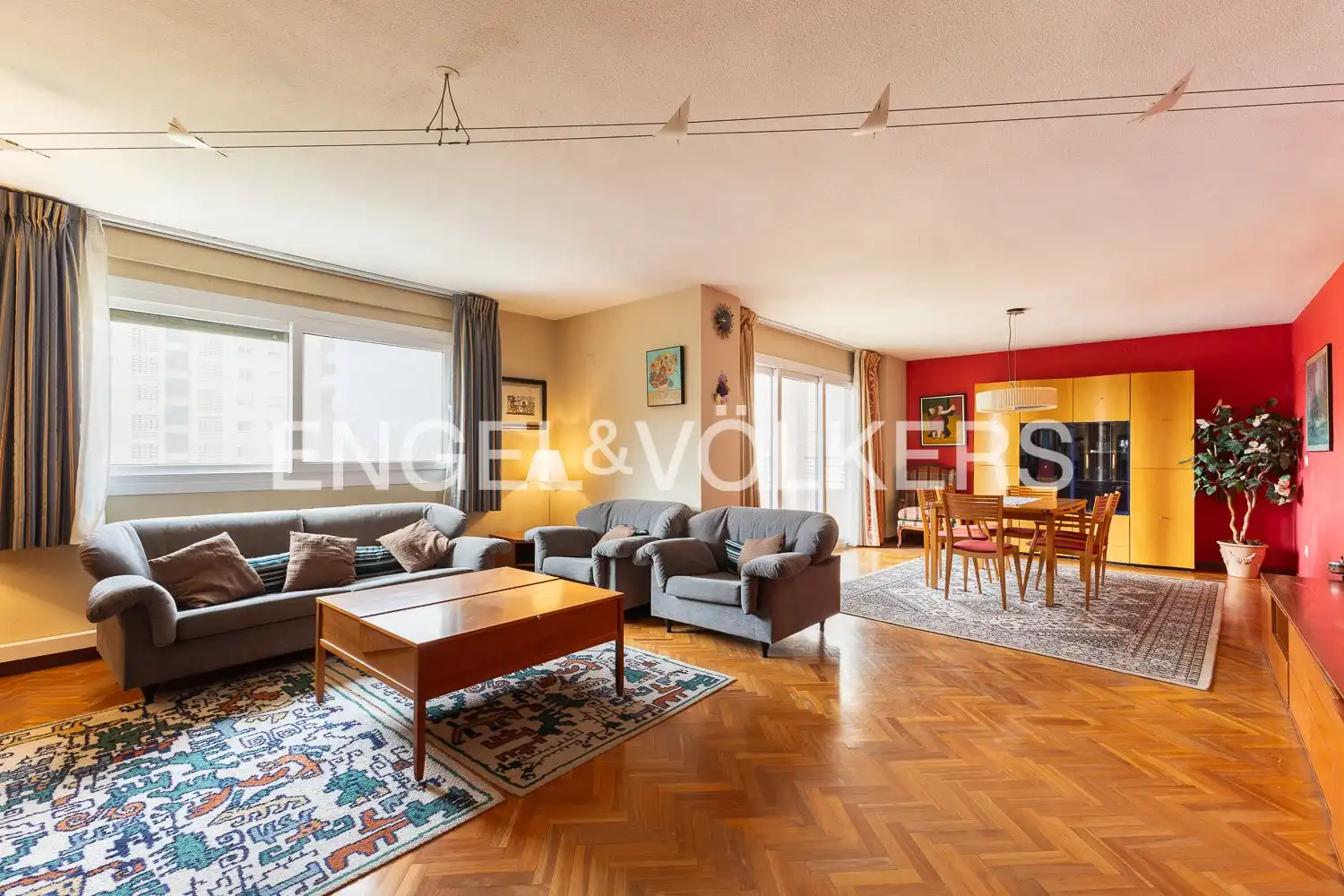 Wohnzimmer von Wohnung zur Miete in Valencia mit Klimaanlage, Heizung und Terrasse