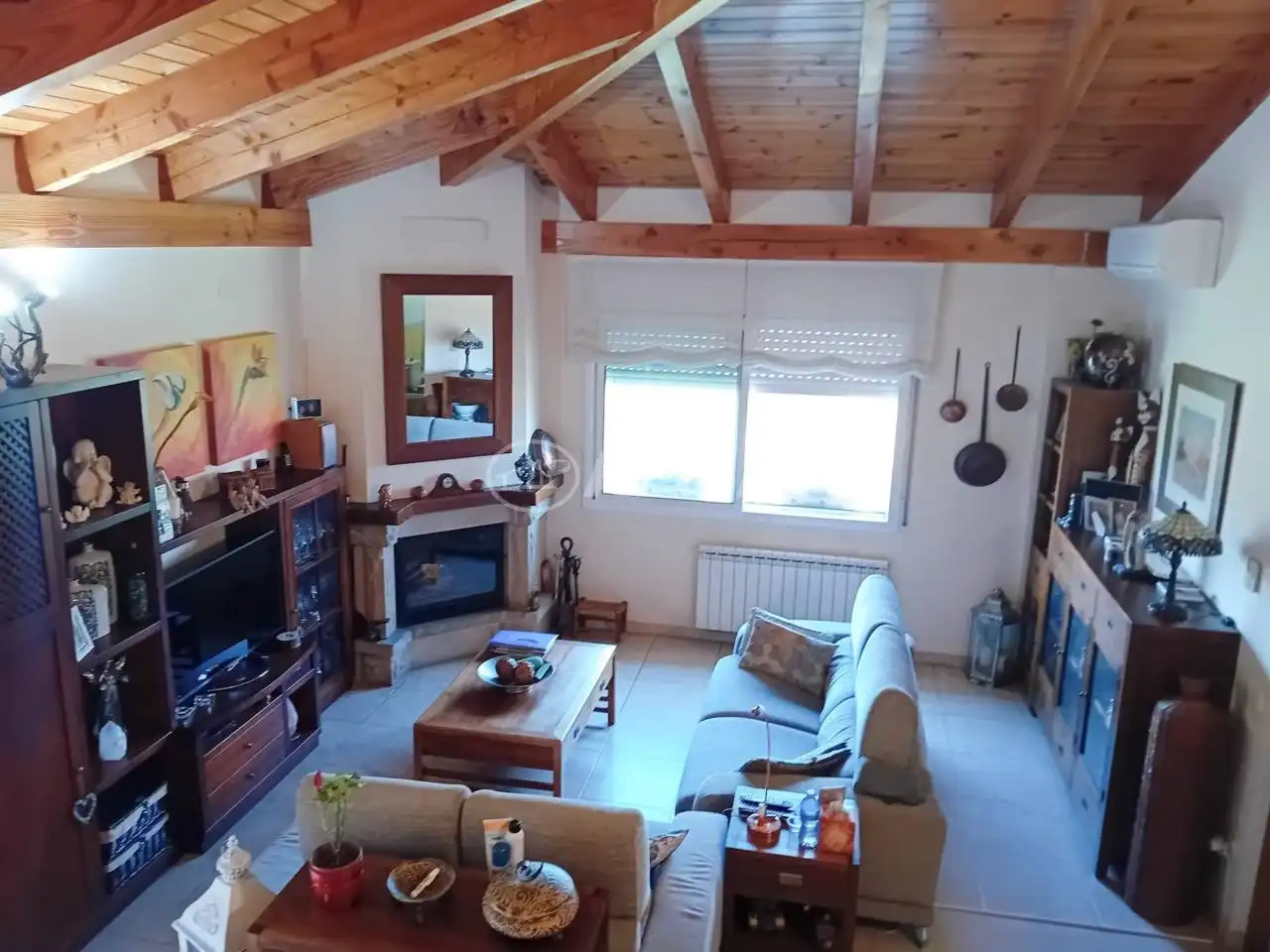 Living room of Houses for sale in Sant Pere de Vilamajor  with Air Conditioner, Heating and Private garden