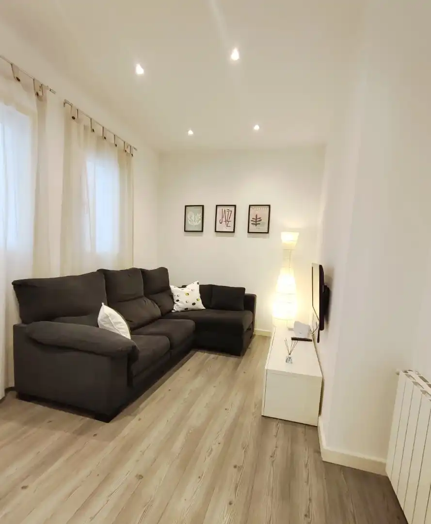 Living room of Flat for rent in Madrid  with Air Conditioner, Heating and Parquet flooring