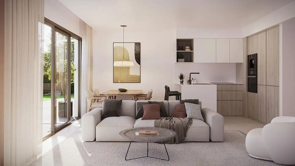 Wohnzimmer von Wohnungen zum Verkauf in Estepona mit Klimaanlage, Terrasse und Abstellraum