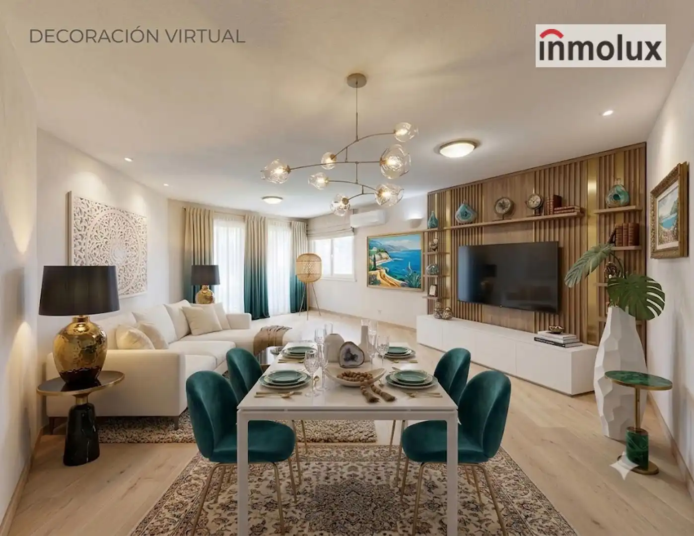 Wohnzimmer von Wohnung zum Verkauf in Alicante / Alacant mit Klimaanlage, Heizung und Terrasse