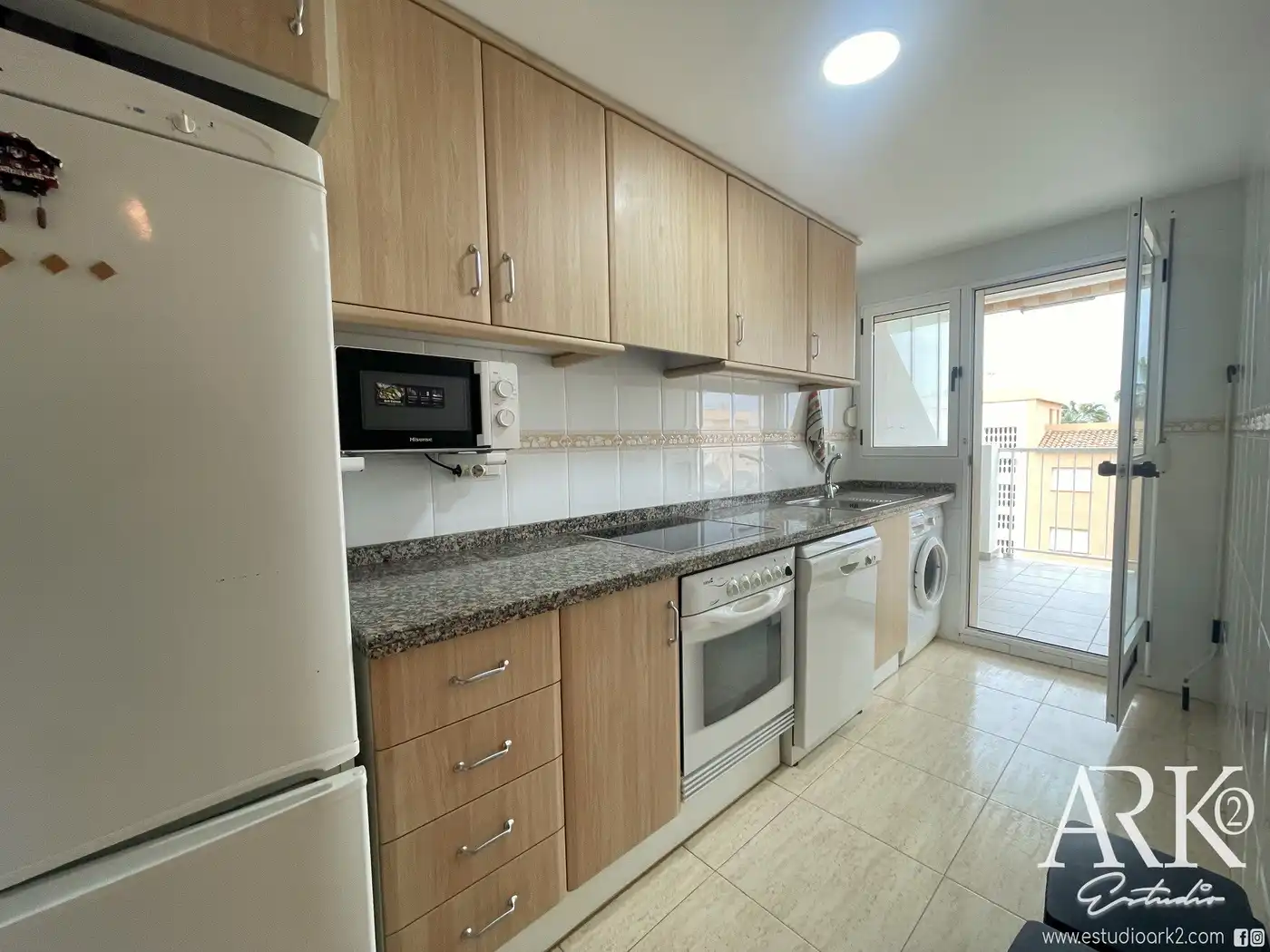 Cocina de Apartamento en venta en Piles con Aire acondicionado, Terraza y Trastero