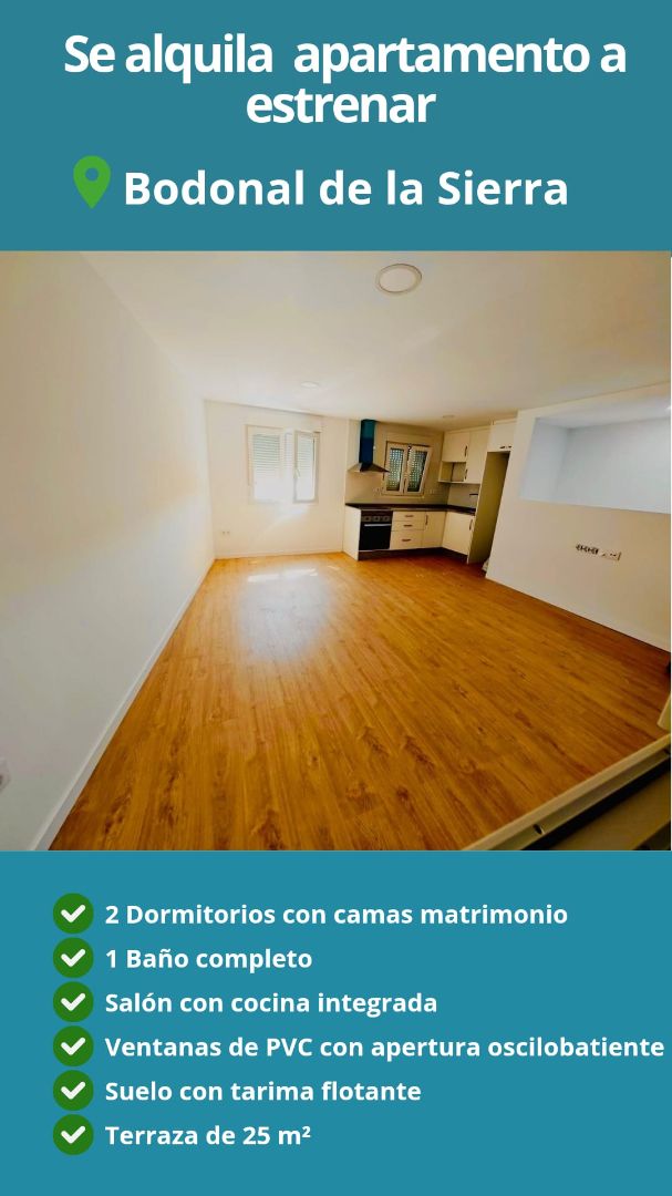 Pis de lloguer en Bodonal de la Sierra amb Parquet, Terrassa i Moblat