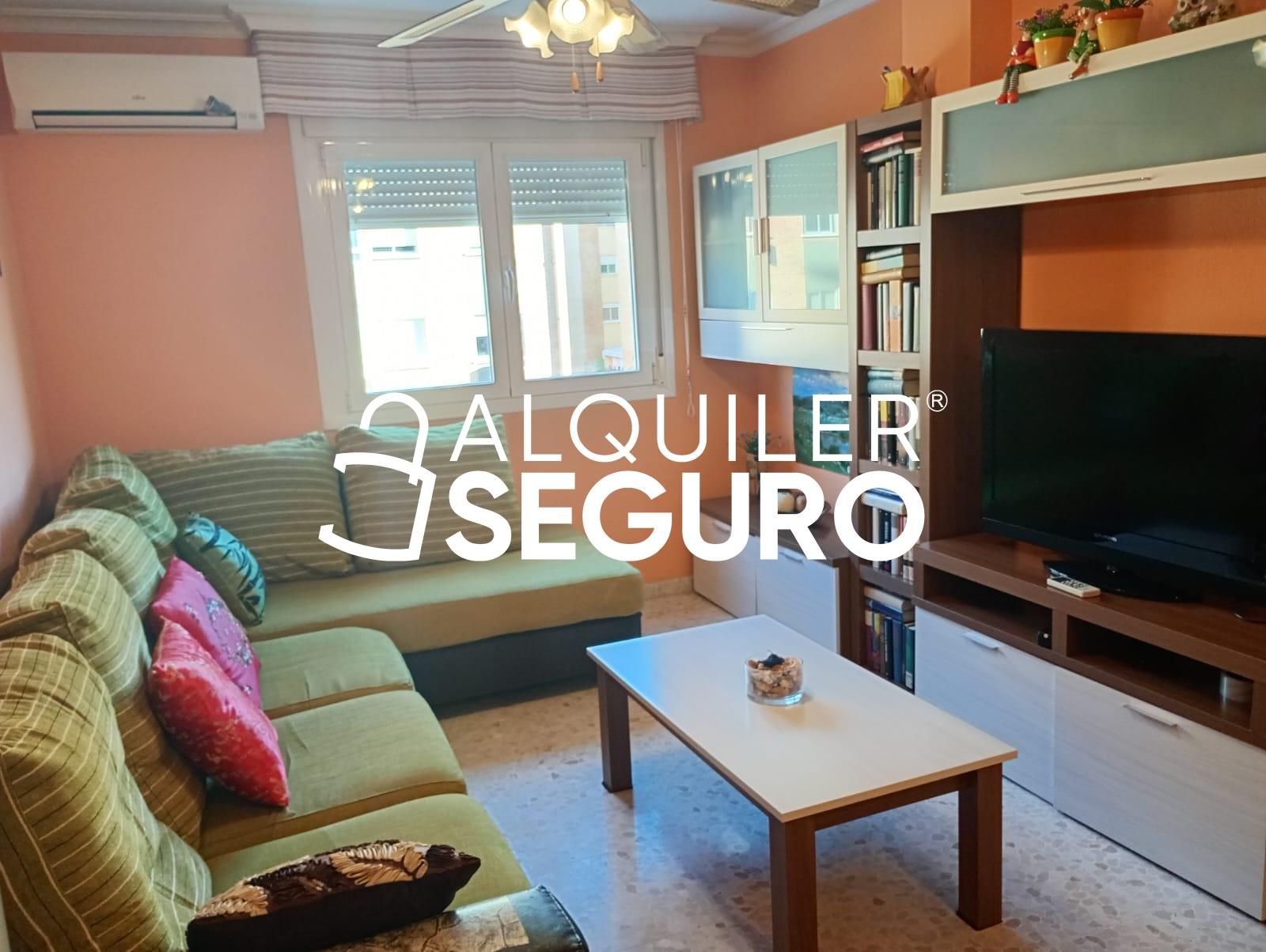 Living room of Flat to rent in Málaga Capital  with Air Conditioner and Furnished