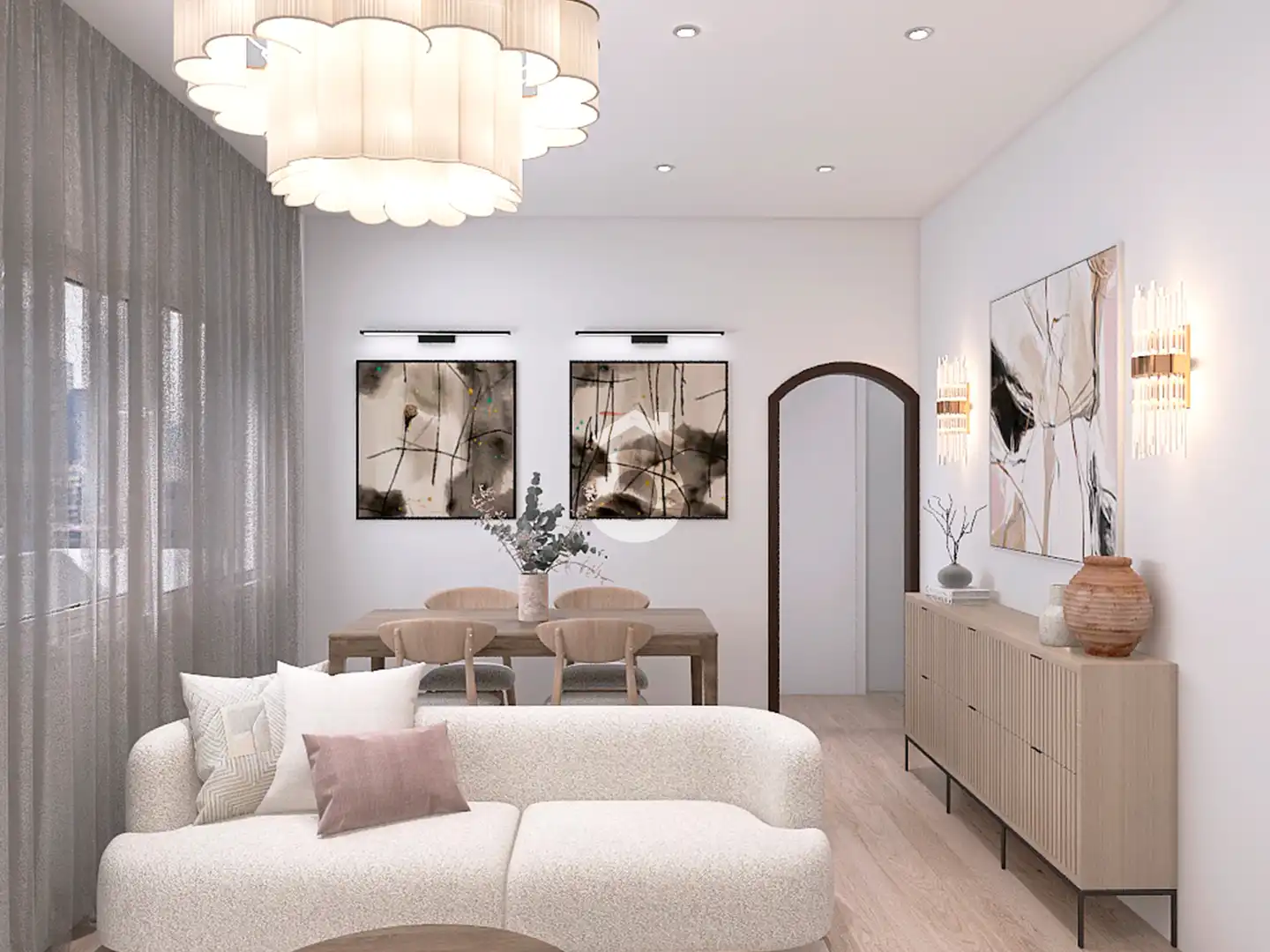 Wohnzimmer von Wohnung zum Verkauf in Esparreguera mit Klimaanlage, Heizung und Balkon
