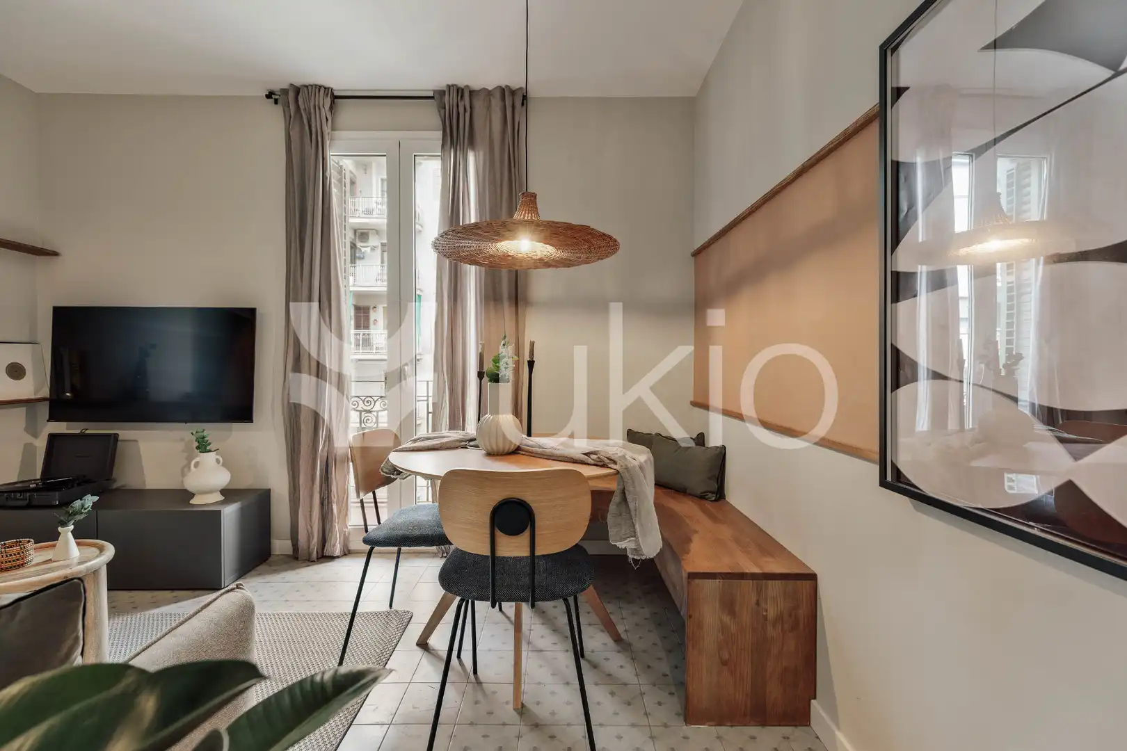 Living room of Apartments for rent in Barcelona  with Air Conditioner, Heating and Furnished