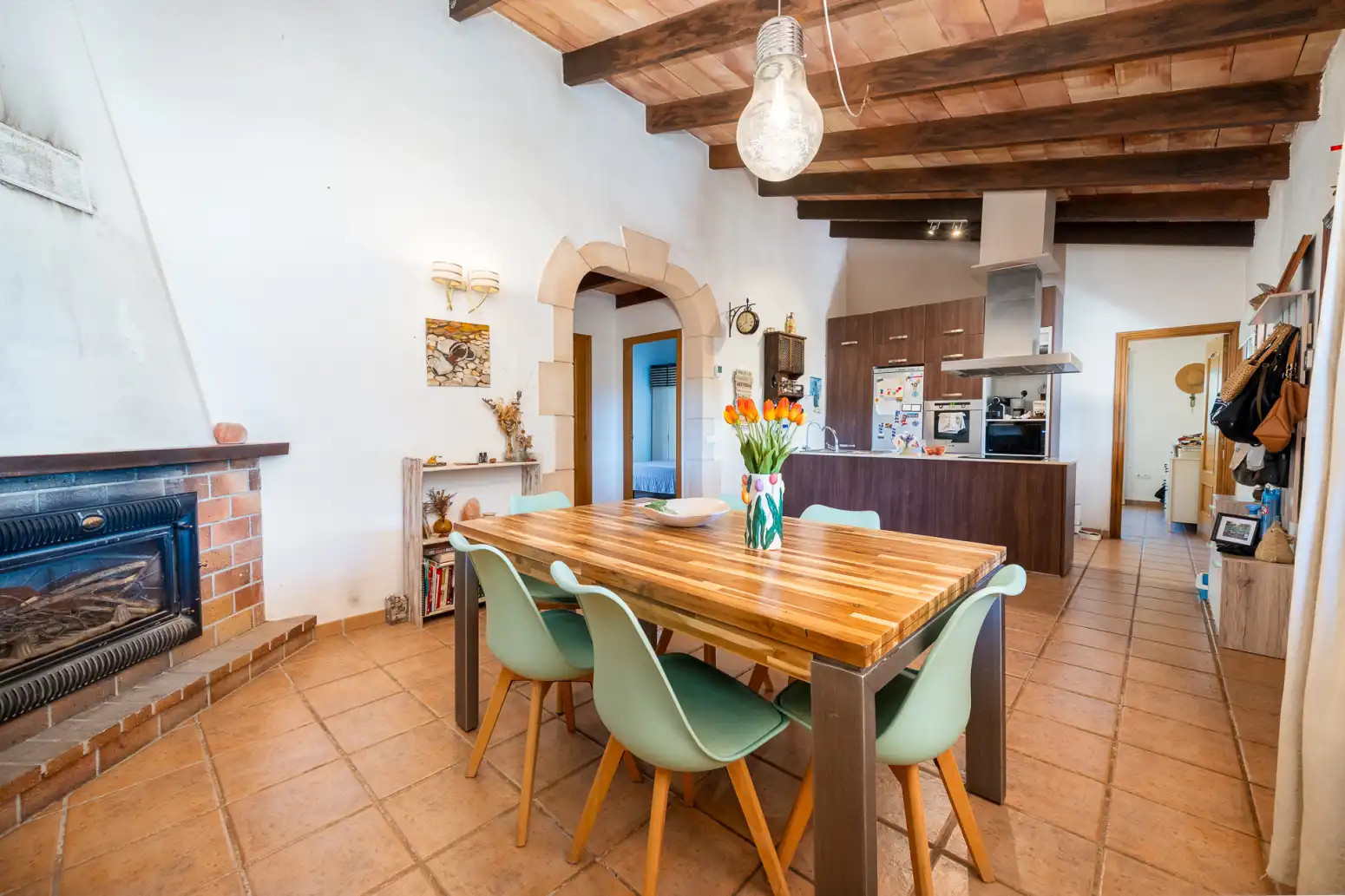 Dining room of Houses for sale in Algaida  with Air Conditioner, Heating and Private garden